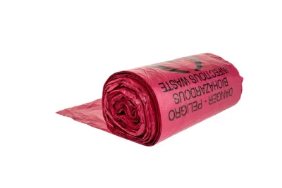 15 Gallon, Biohazard Waste Can Liner Bags, Pack of 100, Red