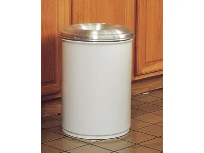 15 Gallon, Cease-Fire® Waste Receptacle, Safety drum Can with Aluminum Head, White - 26615W
