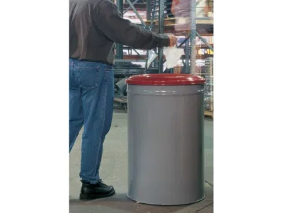 15 Gallon Steel Cease-Fire® Waste Receptacle, Safety drum Can with Steel Head, Gray