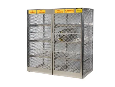 16 Horizontal 20 to 33 Lb. LPG Cylinder Capacity, Gas Cylinder Cabinet Locker, Aluminum