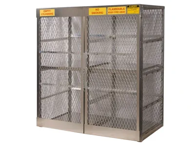 16 Vertical 20 to 33 Lb. LPG Cylinder Capacity, Gas Cylinder Cabinet Locker, Aluminum