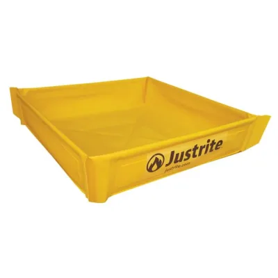 18" x 18" x 4", 5 Gallon Capacity, Folding Utility Tray, Yellow