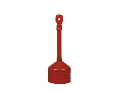2.5 Gallon Heavy Duty Cigarette Butt Can, Plastic Topper, Steel Base and Neck, Red - 26810R