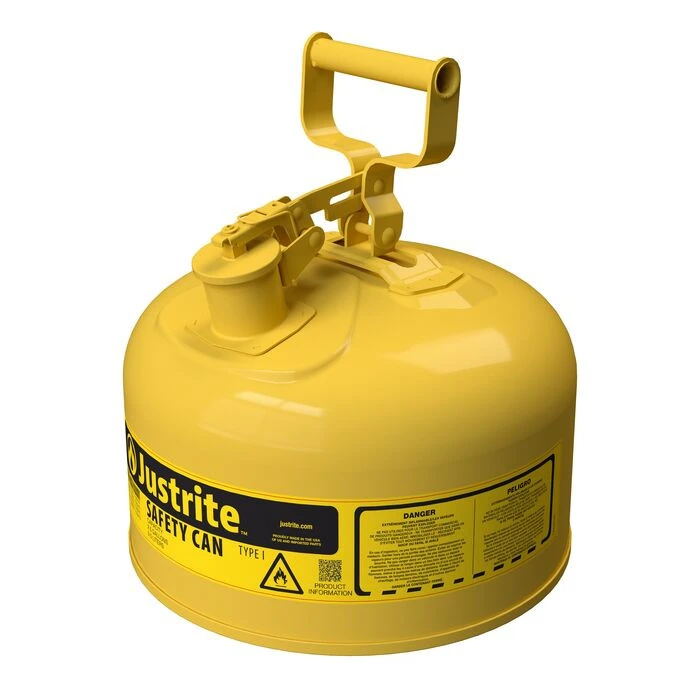 2.5 Gallon Steel Safety Can for Diesel, Type I, Flame Arrester, Yellow - 7125200