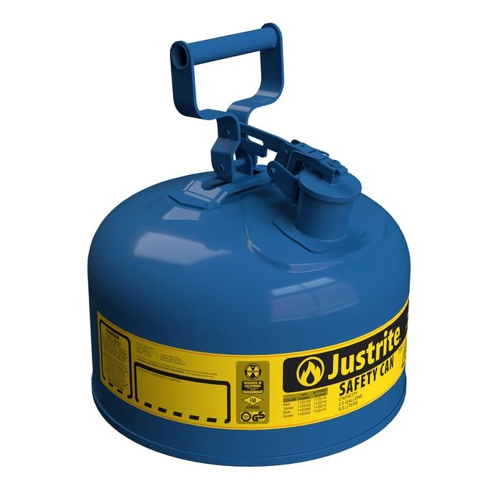 2.5 Gallon Steel Safety Can for Kerosene, Type I, Flame Arrester, Blue - 7125300