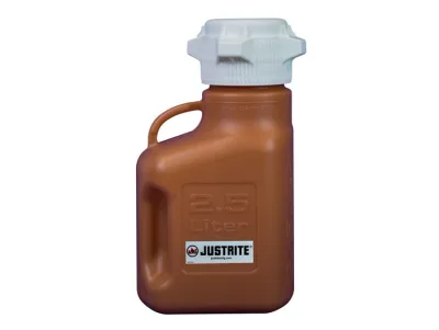 2.5 Liter HDPE Carboy, 83mm Cap, Amber