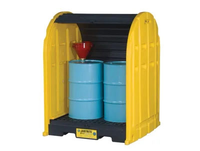 2 drum DrumShed™ with Rolltop Doors, EcoPolyBlend™