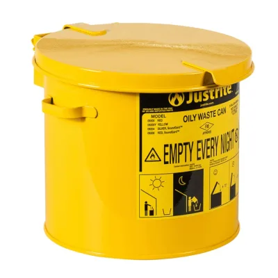 2 Gallon, Countertop Oily Waste Can for Small Wipes and Swabs, Yellow - 09200Y