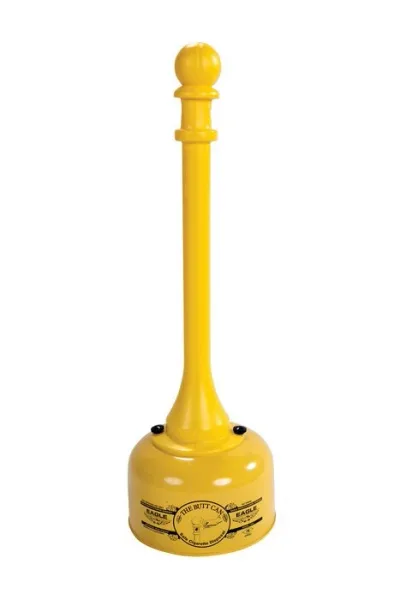 2 Gallon Metal and Poly Butt Can, Yellow - 1202