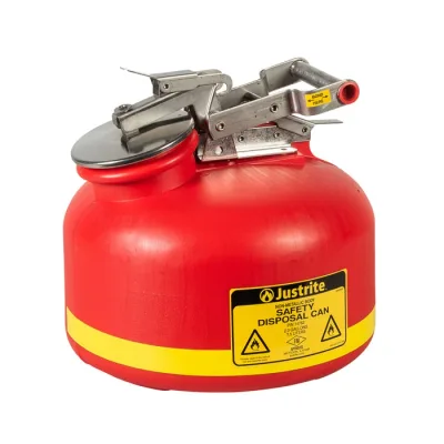 2-Gallon, Polyethylene Safety Can for Liquid Disposal, Red