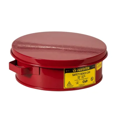 2 Quart Steel Bench Can, with Perforated Dasher Plate, Red
