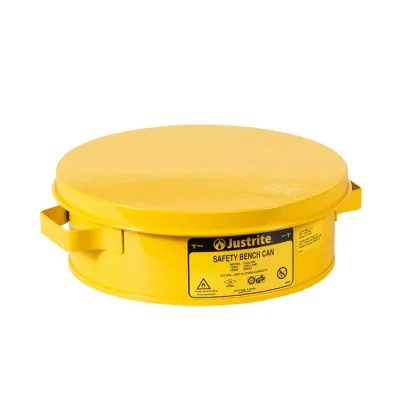 2 Quart Steel Bench Can, with Perforated Dasher Plate, Yellow
