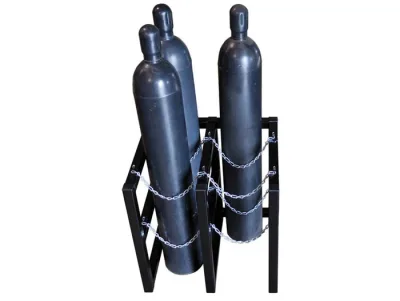 2 Wide by 2 Deep, Gas Cylinder Storage Rack, 4 Cylinder Capacity, Steel