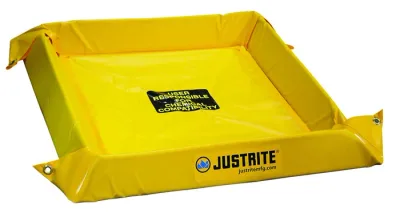 2' x 2' x 4", 10 Gallon Spill Capacity, Maintenance Spill Berm, Yellow
