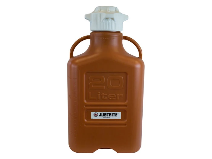 20 Liter HDPE Carboy, 120mm Cap, Amber - 12922
