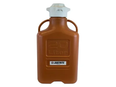 20 Liter HDPE Carboy, 120mm Cap, Amber