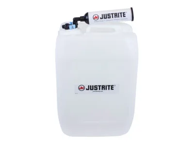 20 Liter HDPE Carboy with Filter Kit, UN/DOT Certfied, VaporTrap, 4 Ports 1/8" OD Tubing, 4 Ports 1/4" OD Tubing, 70mm Cap