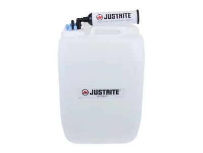 20 Liter HDPE Carboy with Filter Kit, UN/DOT Certfied, VaporTrap, 6 Ports 1/8" OD Tubing, 1 Port 1/4" or 3/8" Hose Barb, 70mm Cap