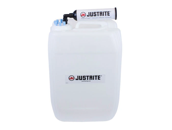 20 Liter HDPE Carboy with Filter Kit, UN/DOT Certfied, VaporTrap, 6 ports 1/8" OD Tubing, 70mm Cap - 12839