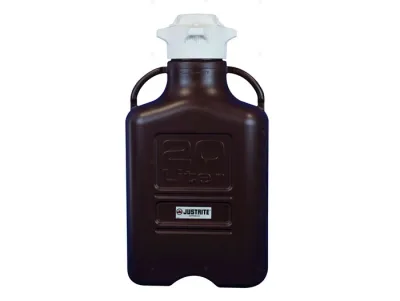 20 Liter Polypropylene Carboy, 120mm Cap, Dark Amber
