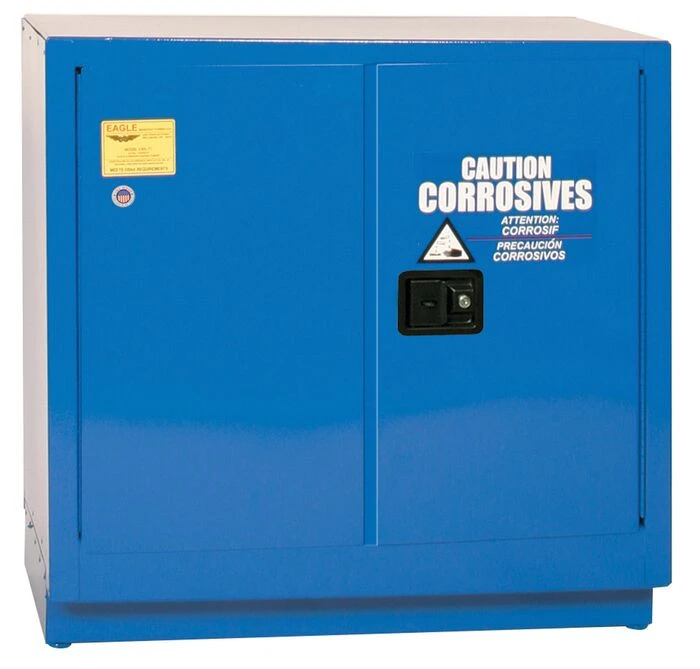 22 Gallon, 1 Shelf, 2 Door, Self, Under Counter Acid and Corrosive Safety Cabinet, Blue - CRA70X