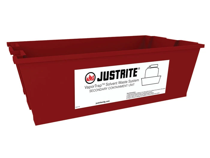 3.7 Gallon Spill Basin for 2.5/4/5/10 Liter Carboys, Plastic, Red - 12955