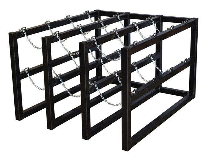 3 Wide by 4 Deep, Gas Cylinder Storage Rack, 12 Cylinder Capacity, Steel - 35140