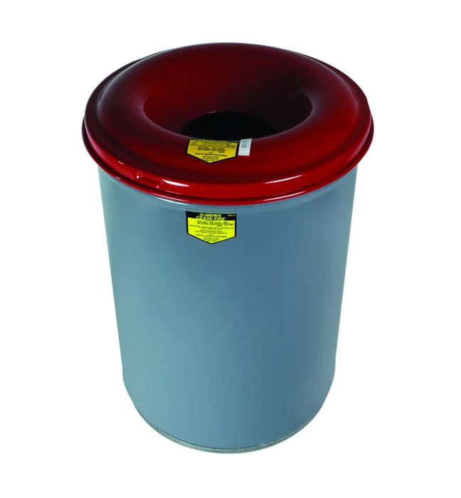 30 Gallon Steel Cease-Fire® Waste Receptacle, Safety drum Can with Steel Head, Gray - 26430