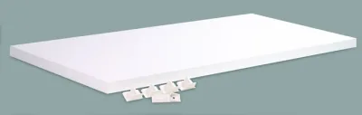 34" W x 16.875" D Wood Shelf with Clips for Laminate Corrosives Safety Cabinet 24140