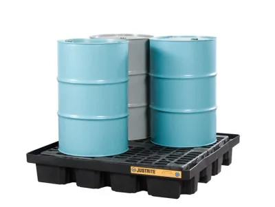 4 drum Low Line Pallet for 4-drum DrumShed™, EcoPolyBlend™, Black
