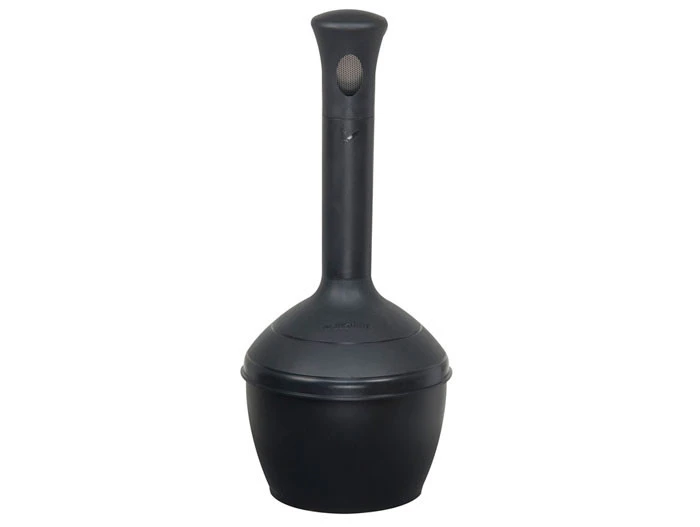 4 Gallon Plastic Outdoor Ashtray, Elite™ Smoker's Ceasefire®, Eco Black - 268503