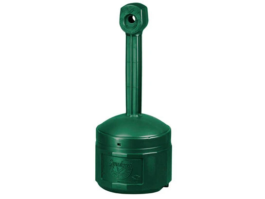 4 Gallon Plastic Outdoor Ashtray, Original Smoker's Ceasefire®, Forest Green - 26800G