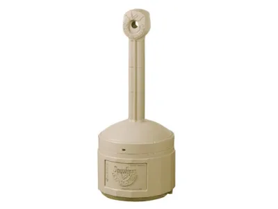 4 Gallon Plastic Outdoor Ashtray, Smoker's Ceasefire®, Adobe Beige - 26800B