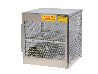 4 Horizontal 20 to 33 Lb. LPG Cylinder Capacity, Gas Cylinder Cabinet Locker, Aluminum