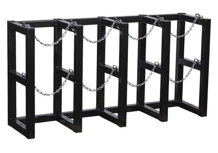 4 Wide by 1 Deep, Gas Cylinder Storage Rack, 4 Cylinder Capacity, Steel - 35144