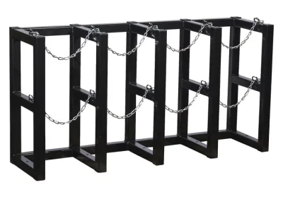 4 Wide by 1 Deep, Gas Cylinder Storage Rack, 4 Cylinder Capacity, Steel - 35144