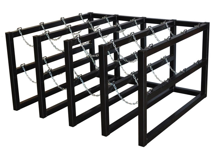 4 Wide by 4 Deep, Gas Cylinder Storage Rack, 16 Cylinder Capacity, Steel - 35162
