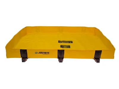 4' x 4' x 8", 79 Gallon Spill Capacity, Folding Spill Containment Berm, Rigid-Lock QuickBerm® Lite, Yellow