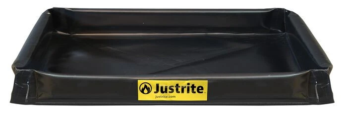 4' x 5' x 6", 70 Gallon Spill Capacity, Mini Berm Flex Tray, Black - 28446
