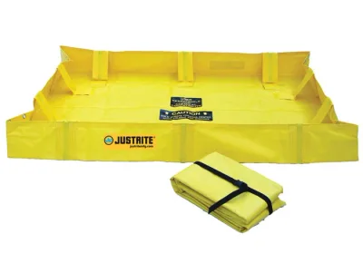 4' x 6' x 8", 119 Gallon Spill Capacity, Folding Spill Containment Berm, QuickBerm® Lite, Yellow