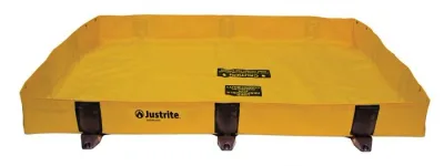 4' x 6' x 8", 119 Gallon Spill Capacity, Folding Spill Containment Berm, Rigid-Lock QuickBerm® Lite, Yellow