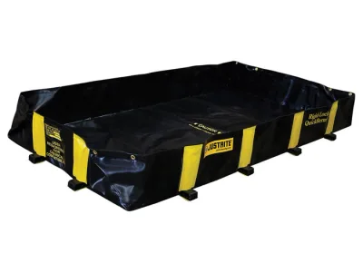 4' x 8' x 12", 235 Gallon Spill Capacity, Drive Over Berm, Rigid-Lock QuickBerm®, Black