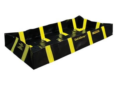 4' x 8' x 12", 235 Gallon Spill Capacity, Spill Containment Berm with Inside Wall Supports, QuickBerm®, Black