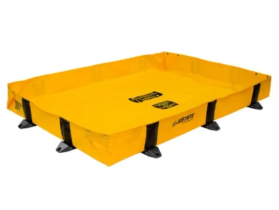 4' x 8' x 8", 159 Gallon Spill Capacity, Folding Spill Containment Berm, Rigid-Lock QuickBerm® Lite, Yellow