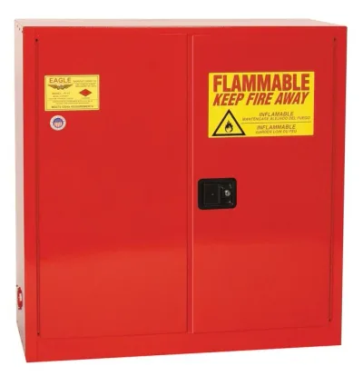 40 Gallon, 3 Shelves, 2 Doors, Manual Close, Paint Safety Cabinet, Red - PI32X