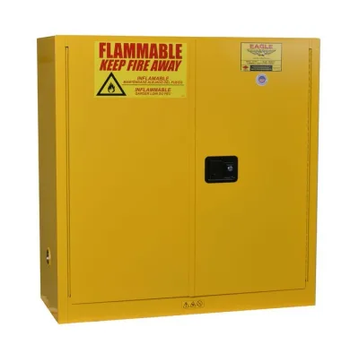 40 Gallon, 3 Shelves, 2 Doors, Manual Close, Paint Safety Cabinet, Yellow - YPI32X