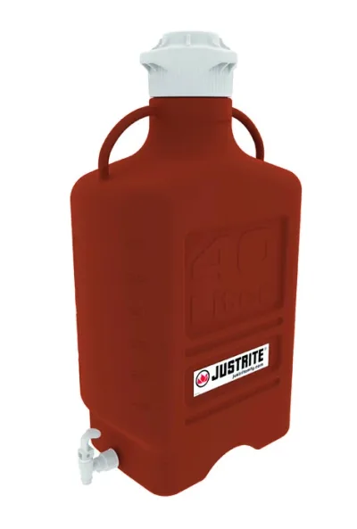 40 Liter HDPE Carboy with Spigot, 120mm Cap, Amber