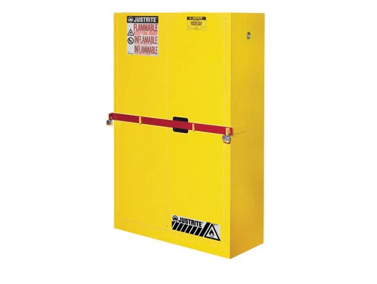 45 Gallon, 2 Shelves, 2 Doors, Self Close, Flammable Cabinet, High Security with Steel Bar, Yellow - SC29884Y