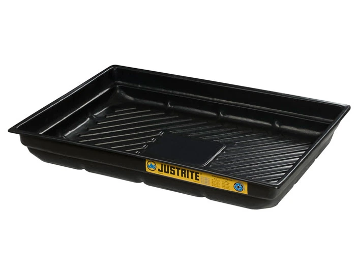 47.5"W x 23"D x 5.5"H, 20 Gallon Spill Capacity, Spill Tray for Indoor/Outdoor Use, EcoPolyBlend™, Black - 28717