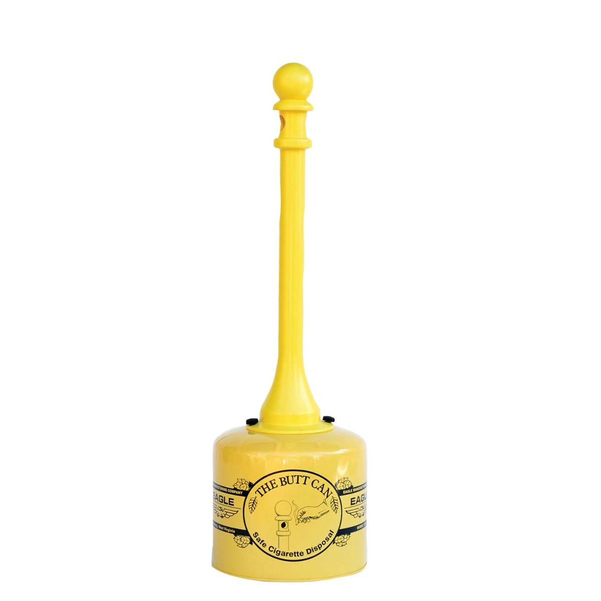 5 Gallon Metal and Poly Butt Can, Yellow - 1205